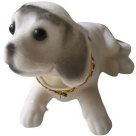 Resim BULDUK Kafa Sallayan Köpek Oto Aksesuarı Oynar Köpek Beyaz Torpido Süsü Oyuncak Köpek 