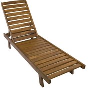 Resim Motoryagmarket Riva Kademeli Ahşap Şezlong Tekerlekli -Deniz Güneş Keyfi X2 