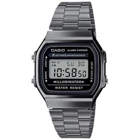 Resim Casio A168WGG-1ADF Quartz Dijital Çelik Gri Organik Cam 36 mm Erkek Kol Saati 
