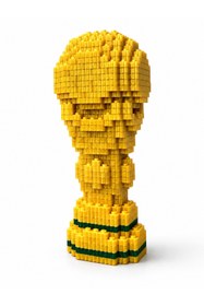Resim NETAVANTAJ Dünya Kupası Tasarımlı Büyük Parçalı Blok Oyuncak Seti Big Pixel Brick Set 
