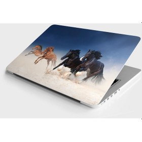 Resim Laptop Sticker Bilgisayar Notebook Pc Kaplama Etiketi Atlar 