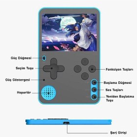 Resim Winex RS60-K10 500 Klasik Oyunlu Ultra İnce Retro 2.4" Mini Oyun Konsolu 