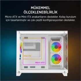 Resim AK-SA-STR James Donkey Stark S700 650W Beyaz Gaming Kasa 