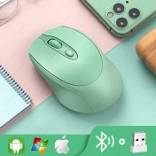 Resim Jingyi Aieach Şarj Edilebilir Kablosuz Bluetooth Fare Sessiz Kablosuz Bilgisayar Fare USB Ergonomik Gamer Bilgisayar Faresi Dizüstü Macbook (Yurt Dışından) 