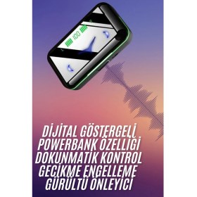 Resim Techno Stock Extra Bass Kablosuz Kulaklık Işıklı Bluetooth Kulaklık Powerbank Özellikli 