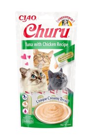 Resim Inaba Ciao Churu Cream Ton Balıklı ve Tavuklu 4x14 gr Kedi Ödül Kreması 