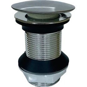 Resim Pop Up Krom Kaplama Bas Aç Lavabo Sifonu Gideri 