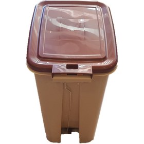 Resim dirisan home's 25 Litre -sütlü Kahve- Renkli Pedallı Çöp Kovası 