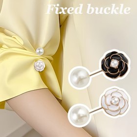 Resim 1/2/4 Adet Şık Çiçekli Broş - Bluz, Etek ve Pantolon Askısı için Kıyafet Klipsi - Kaymaz Tasarım, Resmi & Günlük Kıyafetler İçin (1, 2, 4 Adet Seçenekleri), Vintage Tarz, Hafif Aksesuar, Moda Klipsi, Zarif Kadınlar 