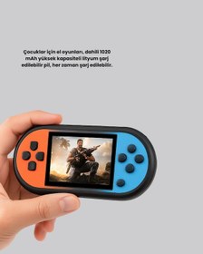 Resim Ceylan Adam Retro 520 Oyunlu Taşınabilir Konsol Hd Ekran Usb Şarjlı 