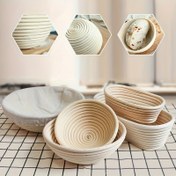 Resim 1pc Boho Tarzı Kamış Ekmek Mayalama Sepeti, Yuvarlak/Yumurta Şekilli, Mayalama Bezi ile, Gıda İletişim Güvenli, Zanaatkar Ekmek Yapımı Fermentasyon Aleti için Mutfak Pişirme 