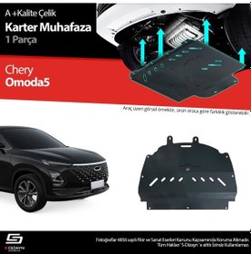 Resim S-dizayn Chery Omoda5 Çelik Karter Muhafaza 2022 Üzeri A+ Kalite 