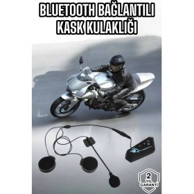 Resim MiraLive Kask Kulaklığı Motosiklet Intercom Interkom Dinleme Konuşma Özellikli Su Geçirmez 
