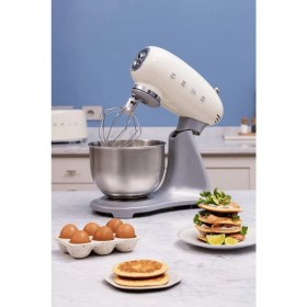 Resim smeg 50's Style Steady-Mix 4,8 L Krem SMF04 Stand Mikser Mutfak Şefi 