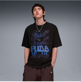 Resim Puma Graphic Erkek Siyah T-shirt 634443 