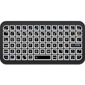 Resim Siyah Kablosuz Mini Rgb Işıklı Klavye Bluetooth 5.2 İnce Tasarım 