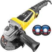 Resim Devir Ayarlı Spiral Taşlama Makinesi 3000W 115-125 Mm, 2 Inox Disk Hediye 