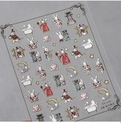 Resim 1 Adet 5d Mısır Kedi Nail Art Kawaii Çıkartmalar Bronzlaşmaya Karikatür Kedi Tasarım Kendinden Yapışkanlı Manikür Çıkartmaları Dekorasyon Aksesuarları Dıy Elmas H Renk 