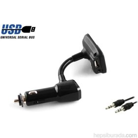 Resim S-link SL-FM65 SD/Usb Destekli + 2.1A Usb Şarj Portlu Fm Transmitter 