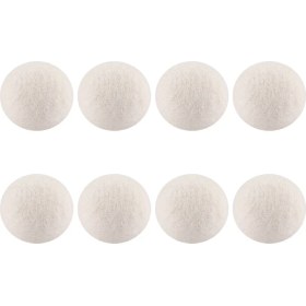 Resim 8 Pack% 100 Premium Yün Kurutucu Topları Xl, El Yapımı, Çevre Dostu, Tamamen Doğal Kumaş Yumuşatıcı (Yurt Dışından) 