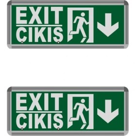 Resim TeknoKapsül 3W Çıkış-Exit LED Armatür - 2 Adet (Aşağı) Hs 4601 