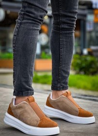 Resim Zerenyus ZRN-007 Vizon Yüksek Taban Tek Bant Bağcıksız Günlük Comfort Erkek Sneaker 