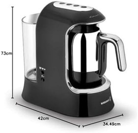 Resim Korkmaz Kahvekolik Aqua Siyah/Krom Otomatik Kahve Makinesi 
