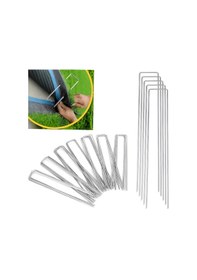 Resim Fochsia 30 Adet Bahçe Çinko Kazığı Peyzaj Sabitleme Yabani Ot Bariyeri Çadır İçin 