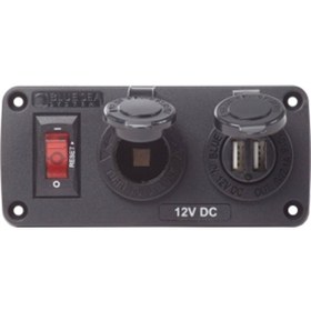 Resim Blue Sea Below Deck Panel Çakmak Soketi ve Usb 