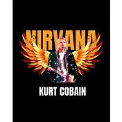 Resim Nirvana Kurt Cobain Guitar Angel Büyük Sırt Patch Yama 