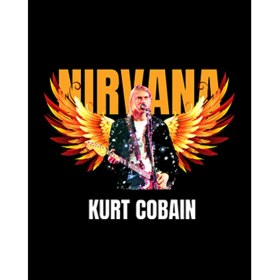 Resim Nirvana Kurt Cobain Guitar Angel Büyük Sırt Patch Yama 