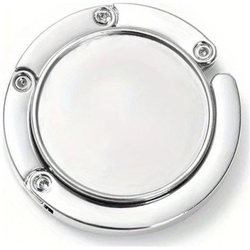 Maxaccess Şık Metal Çanta Askısı - Katlanır Portatif Anahtarlık Güvenli Seyahat İçin Dayanıklı Gümüş Diğer