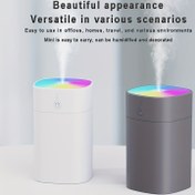 Resim 220/400Ml USB Taşınabilir Hava Nemlendirici Uçucu Yağ Difüzörü Modu Otomatik Olarak Kapanır LED Işık Ev Arabası Sprey Yüz Buhar Makinesi Araba Sınıfı Okul Yatak Odası Ofis Cadılar Bayramı Noel Okul Malzemeleri Okula Dönüş Yurt 