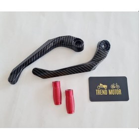 Resim Manet Koruma Karbon Kırmızı - Motosiklet Unıversal 