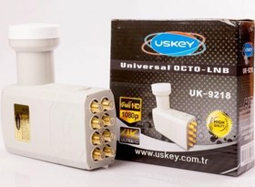Resim Uskey Uk-9218 Universal 3D 4K Full Hd Sekizli Lnb 
