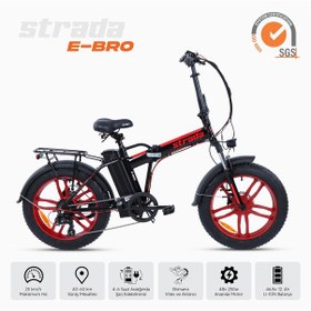 Resim Strada E-bro 20 Jant Elektrikli Bisiklet Kırmızı 