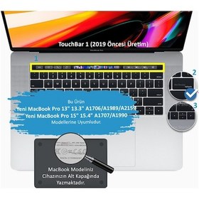 Resim Apple Uyumlu MacBook Pro Klavye Koruyucu Us-abd İngilizce Touchbarlı A1706 A1989 A2159 A1707 A1990 Dazzle Pembe Yeşil 