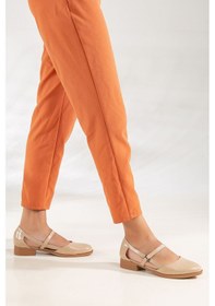 Resim Mary Kısa Topuk Ayakkabı Rugan Ten Ten 