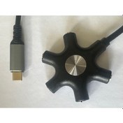 Resim Typec Ses Kartı 5 Çıkışlı Typec Ses Kartı 5 Port Type-c Ses Kartı 