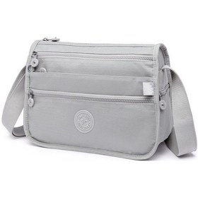 Resim Smart Bags 1128 Krınkle Kumaş Postacı Çantası (Açık Gri) Açık Gri 