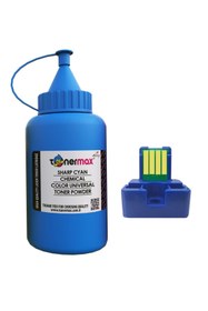Resim Tonermax Sharp Mx-60gt Toner Tozu Ve Çip - Mavi / Mx-3050/3550/4050/5050 