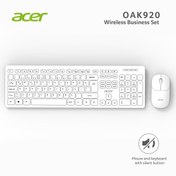 Resim ACER OAK920 SESSİZ TUŞLU Q TÜRKÇE BEYAZ KABLOSUZ KLAVYE & MOUSE SET SMART TV UYUMLU SLIM 