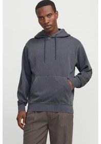 Resim Jack & Jones Jjecharge Faded Erkek Sweatshirt Gri 