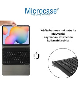 Resim Microcase Honor Pad X9A 11.5 Inch Tablet Uyumlu Bluetooth Klavyeli Standlı Kılıf Siyah - Bkk4 