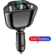 Resim Cloud011 Pd Hızlı Şarj 5 Li 1 Arada Araç Şarj Cihazı Dijital Ekran 12v-24v Çift Usb Kablolama Sistemi Classic Black 