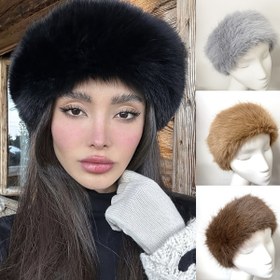 Resim DUOJIAOYAN Kadınlar için Peluş Kış Şapkası - Ultra Yumuşak & Sıcak Tüy Gibi Baş Bandı ile Esnek Uyum, Kayak, Snowboard, Açık Hava Soğuk Havada Kap - Kahverengi/Siyah/Gri/Bej/Beyaz - Elde yıkanabilir ve Günlük & Resmi Etkinlikler için Her Zaman uygundur - Ideal Yeni Yıl Hediyesi - Saçlarınızın Sabit Kalmasını İngilizce tasarlanmış güvenli oturuş şeklindeki kayma baş bandı, Çok Fonksiyonel, Siyahta,Kahvemavi /Gri Beyaz Ve Daha fazlasıyla Mevcut, 