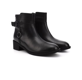Resim Gönderi(R) Gönderi R Kadın Siyah Fermuarlı Kalın Topuklu Hakiki Deri Bot Gkzb13450414 Siyah 