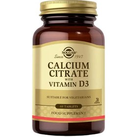 Resim Solgar Calcium Citrate with Vitamin D3 60 Tablet 