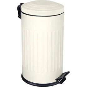 Resim Begin Power Vintage 16 Lt Yavaş Kapanır Kapaklı Ofis Mutfak Banyo Balkon Çöp Kovası Krem 