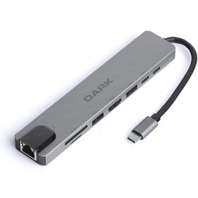 Resim Dark DK-AC-U31X40 USB 3.1 Type C to HDMI Ethernet TF SD Kart USB 3.0 USB 2.0 PD 8 In 1 Dönüştürücü 